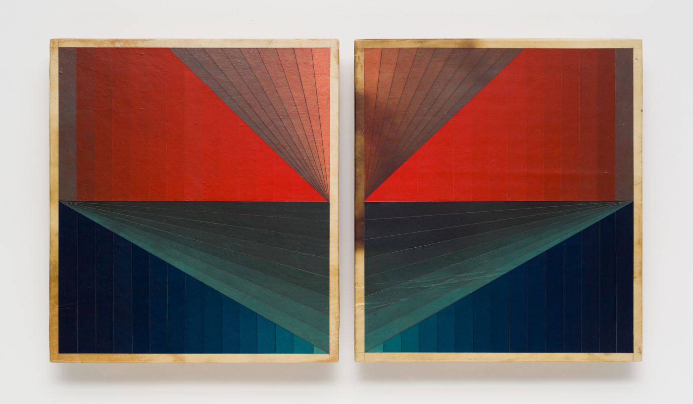 Jeffrey Gibson 2015
Acrylic and graphite on rawhide over wood panel
16 x 33 in
41 x 84 cm 2015 Marc Straus Gallery