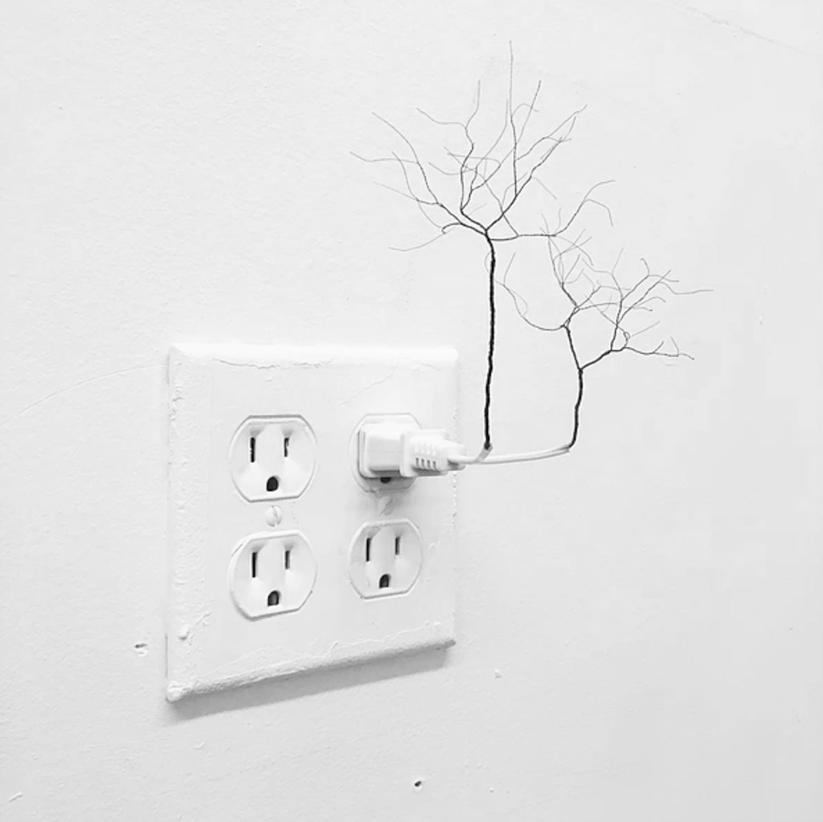 The Apotheosis Of The Fish Market Socket Branch
2016
Wire, Found plug
7.5 x 5 x 5 inches 2016 Marc Straus Gallery